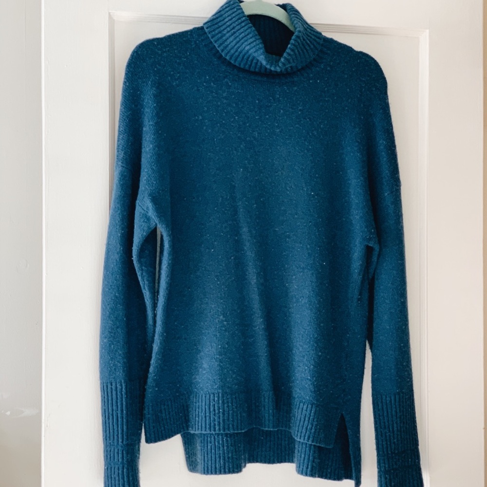 Teal wool turtleneck